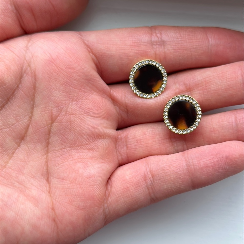 Michael Kors Tortoise Shell Round Studs